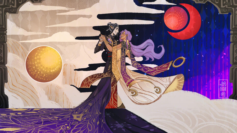 2 full body with complex background