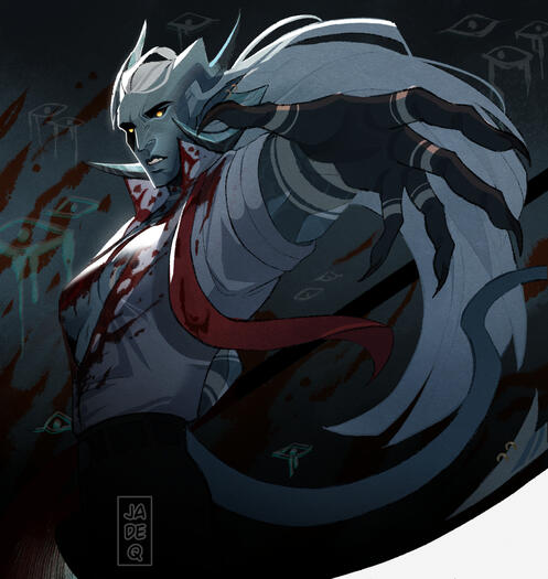 Half body simple background